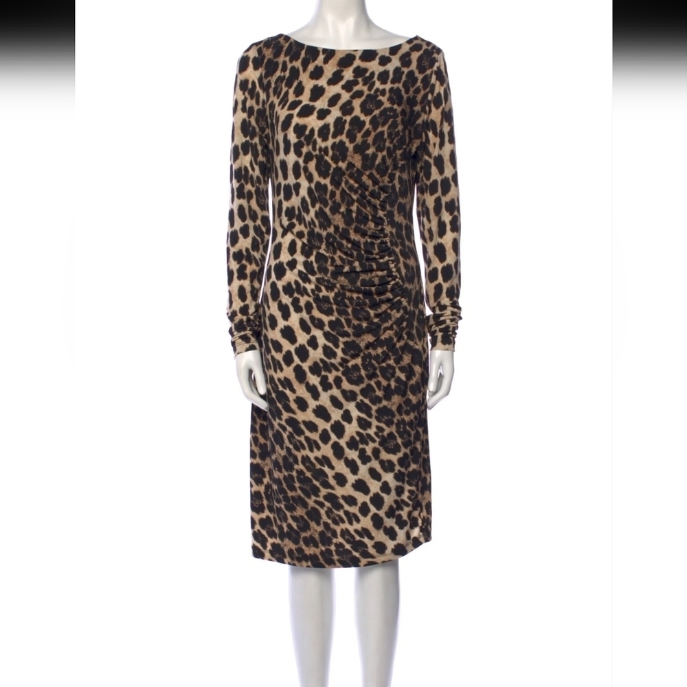 CARMEN MARC VALVO Leopard Print Bodycon Dress - Picture 3 of 8